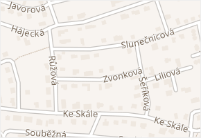 Zvonková v obci Chýně - mapa ulice