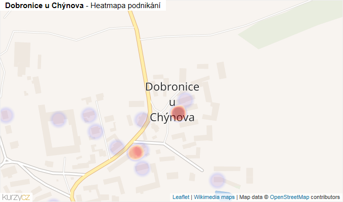 Mapa Dobronice u Chýnova - Firmy v části obce.