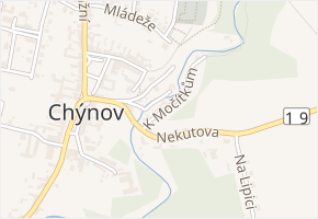 Potoční v obci Chýnov - mapa ulice