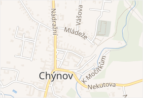 Vančurova v obci Chýnov - mapa ulice
