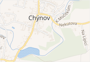 Zámecká v obci Chýnov - mapa ulice