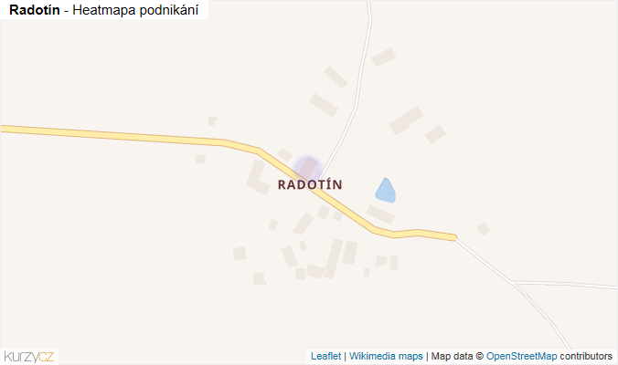 Mapa Radotín - Firmy v části obce.