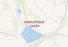 Podchýšská Lhota v obci Chyšky - mapa části obce