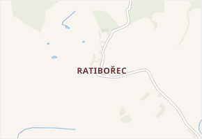 Ratibořec v obci Chyšky - mapa části obce