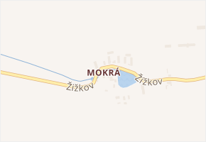 Mokrá v obci Čichalov - mapa části obce