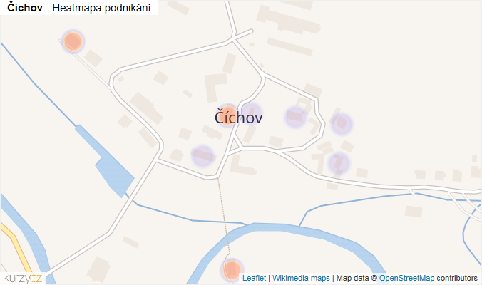Mapa Číchov - Firmy v části obce.