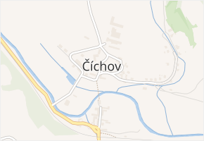 Pod Sjezdovkou v obci Číchov - mapa ulice