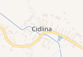 Cidlina v obci Cidlina - mapa části obce