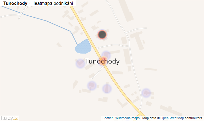 Mapa Tunochody - Firmy v části obce.