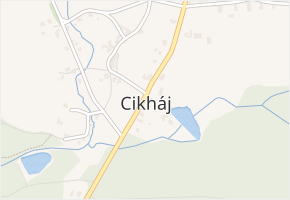 Cikháj v obci Cikháj - mapa části obce