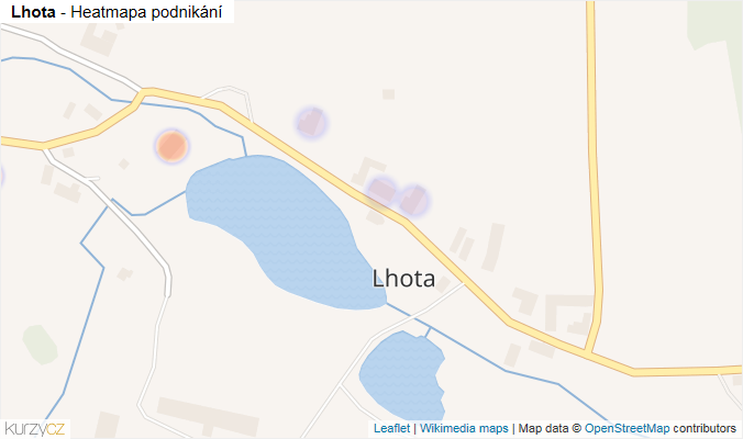 Mapa Lhota - Firmy v části obce.