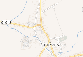Činěves v obci Činěves - mapa části obce