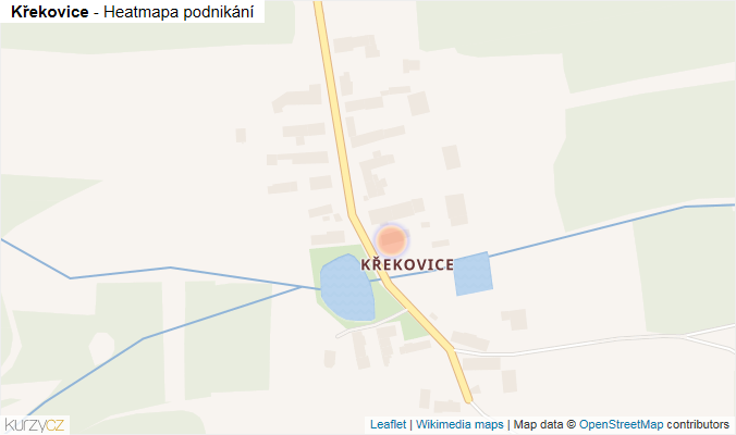 Mapa Křekovice - Firmy v části obce.