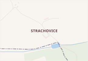 Strachovice v obci Čistá - mapa části obce