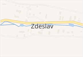 Zdeslav v obci Čistá - mapa části obce