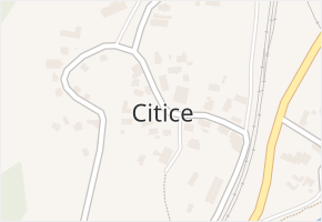 Citice v obci Citice - mapa části obce