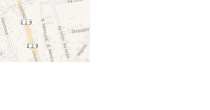 B. Němcové v obci Cítoliby - mapa ulice