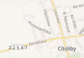 Postoloprtská v obci Cítoliby - mapa ulice