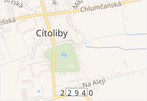 Tyršovo náměstí v obci Cítoliby - mapa ulice