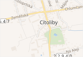 V Poustkách v obci Cítoliby - mapa ulice