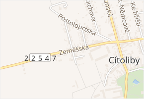 Zeměšská v obci Cítoliby - mapa ulice