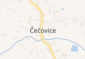Čečovice v obci Čížkov - mapa části obce