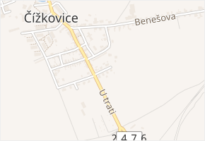 Boženy Němcové v obci Čížkovice - mapa ulice