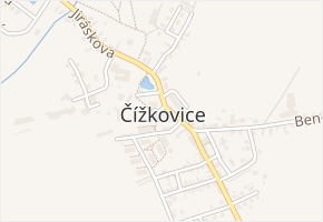 Čížkovice v obci Čížkovice - mapa části obce