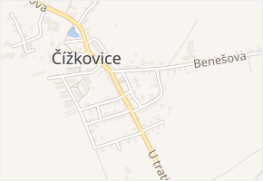 Dvořákova v obci Čížkovice - mapa ulice