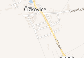 Husova v obci Čížkovice - mapa ulice