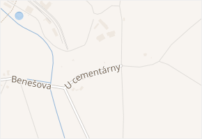 U cementárny v obci Čížkovice - mapa ulice