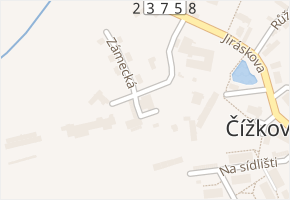 Zámecká v obci Čížkovice - mapa ulice