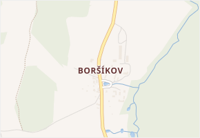 Boršíkov v obci Čížkrajice - mapa části obce