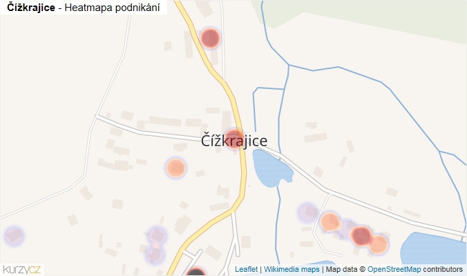 Mapa Čížkrajice - Firmy v části obce.