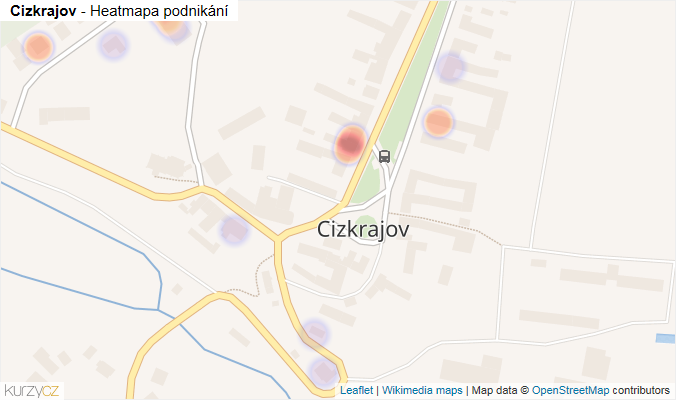 Mapa Cizkrajov - Firmy v části obce.