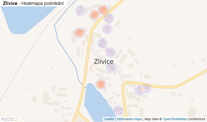 Mapa Zlivice - Firmy v části obce.