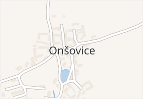 Onšovice v obci Čkyně - mapa části obce