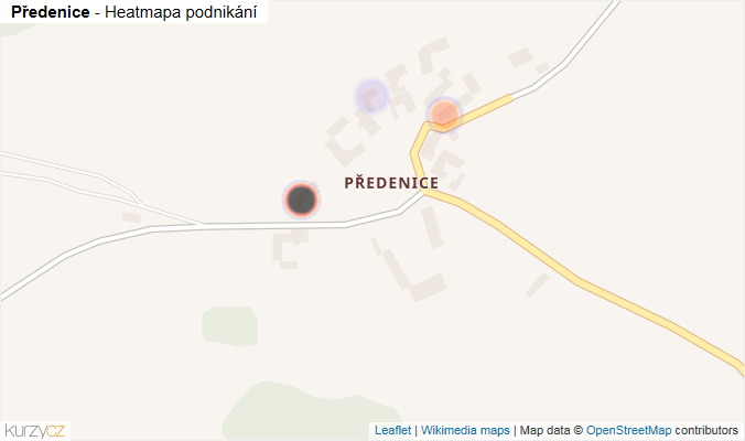 Mapa Předenice - Firmy v části obce.