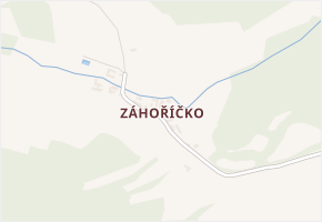 Záhoříčko v obci Čkyně - mapa části obce