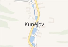 Kunějov v obci Člunek - mapa části obce
