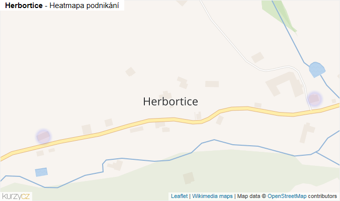 Mapa Herbortice - Firmy v části obce.