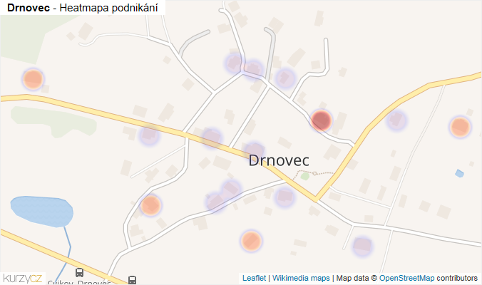 Mapa Drnovec - Firmy v části obce.