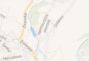 Horova v obci Cvikov - mapa ulice