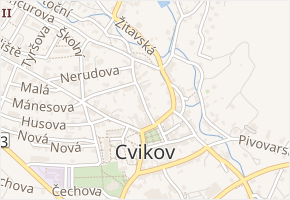 Jiráskova v obci Cvikov - mapa ulice