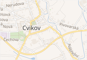 Kollárova v obci Cvikov - mapa ulice