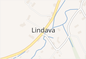 Lindava v obci Cvikov - mapa části obce