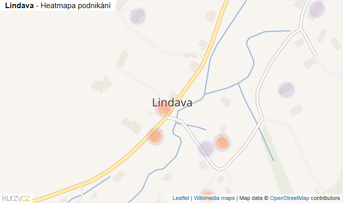 Mapa Lindava - Firmy v části obce.