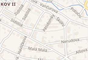 Pětidomky v obci Cvikov - mapa ulice
