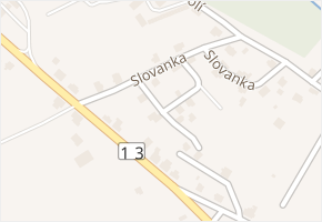 Slovanka v obci Cvikov - mapa ulice