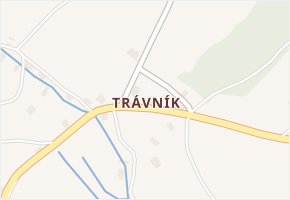 Trávník v obci Cvikov - mapa části obce